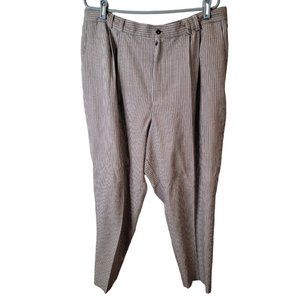 Maggie Barnes Plus Size 22 Womens Pants Pleated Plaid High Rise Slacks
